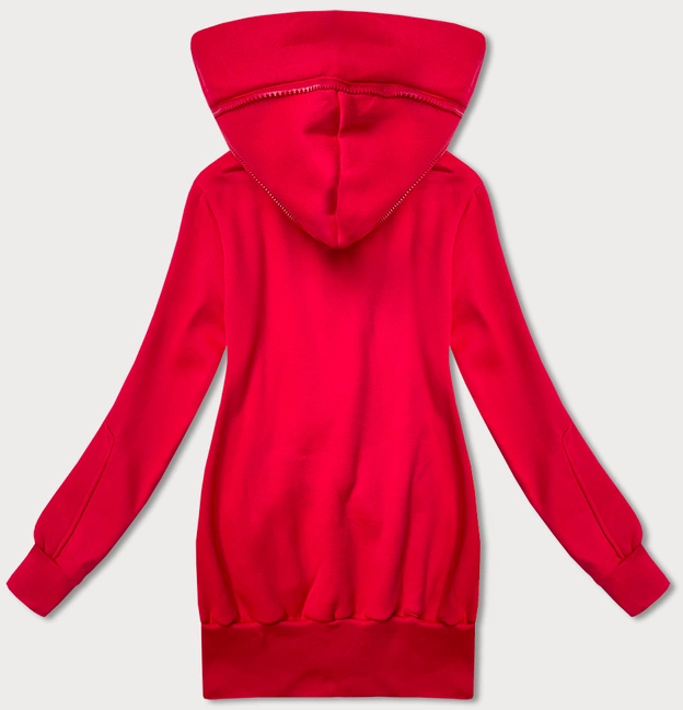 Gładka bluza damska z kapturem LHD ciemnoczerwona (AMG169)