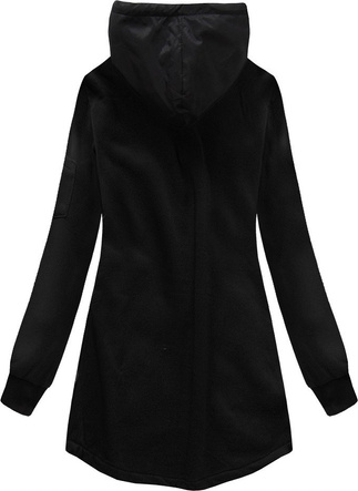 BLUZA Z ŁĄCZONYCH MATERIAŁÓW CZARNA (530)