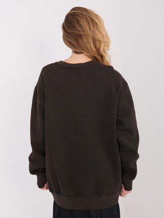 Bawełniana damska bluza basic Goodlookin ciemny brąz (A1047)