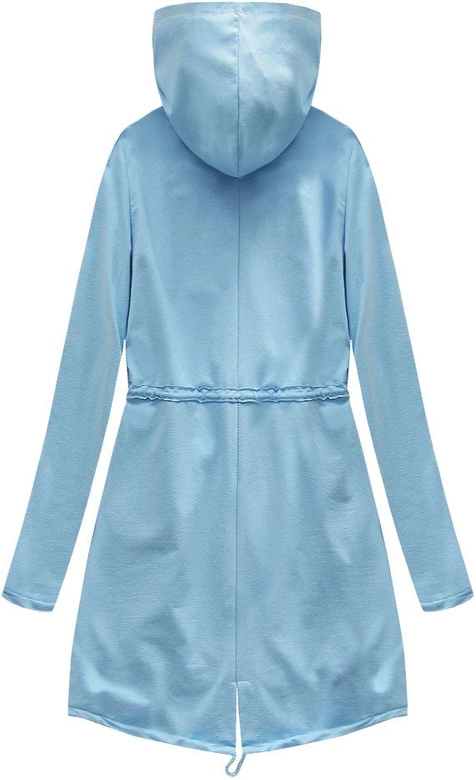 DŁUGA BLUZA Z KAPTUREM BŁĘKITNA (82/2ART)