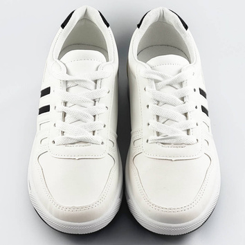 Sportowe buty damskie biało-czarne (ad-587)