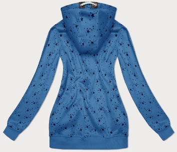 Rozpinana damska bluza w gwiazdki niebieska (2313)