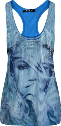 BAWEŁNIANA BOKSERKA W CEKINY NIEBIESKA (1337)