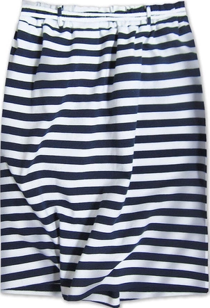 DRESOWA SPÓDNICA Z KIESZENIAMI GRANATOWO-BIAŁA (592ART)