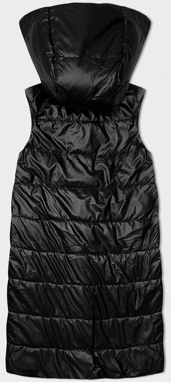 Kamizelka damska z asymetrycznym suwakiem S'West czarna (B8155-1)