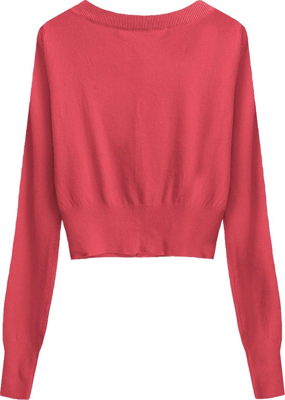 KRÓTKI ZDOBIONY SWETEREK MALINOWY (429ART)