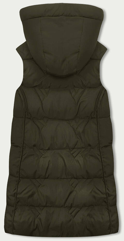 Bezrękawnik damski z kapturem s'west khaki (b8176-11)