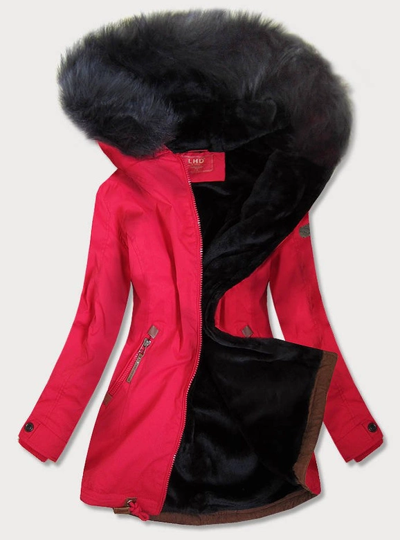WODOODPORNA PARKA DAMSKA CZERWONA (M-923)