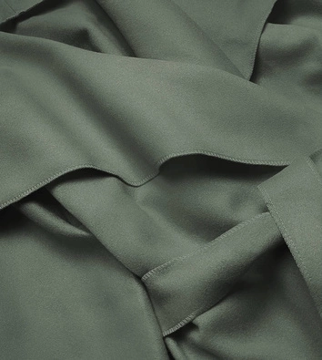Minimalistyczny płaszcz damski khaki (747art)