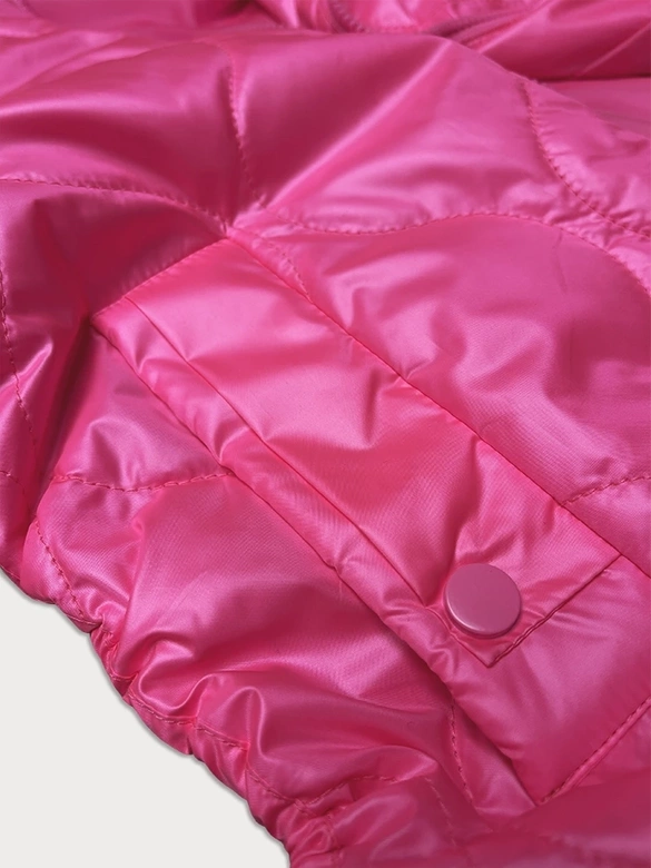 Kurtka damska z trokami ściągającymi po bokach S'West neonowy róż (B8235-83)