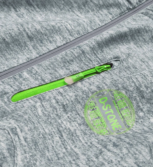 Damska kurtka sportowa typu softshell szaro-limonkowa (DW-21605)