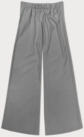 Eleganckie szerokie spodnie damskie szare (33575)