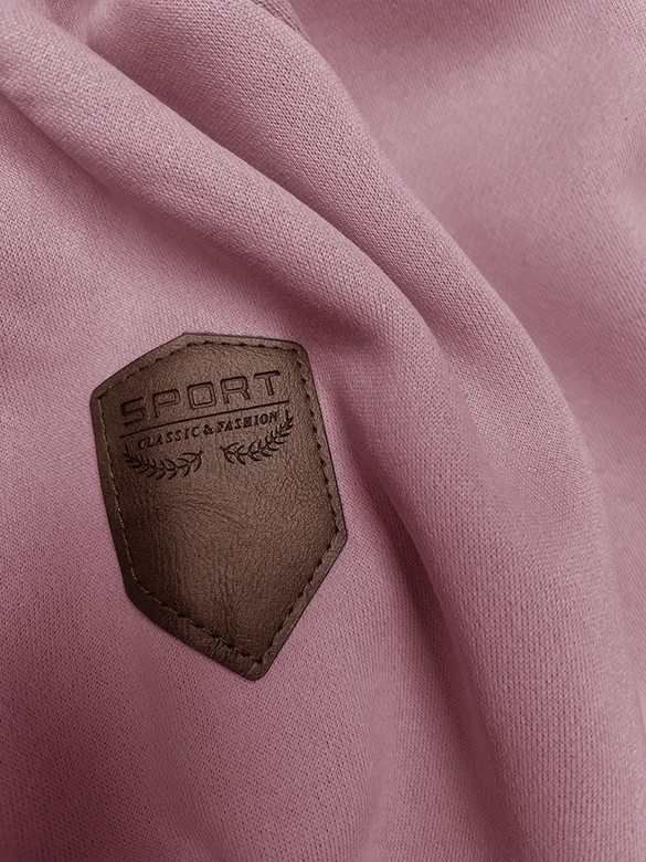 Gruba damska bluza w pasy róż-bordowy (2302)