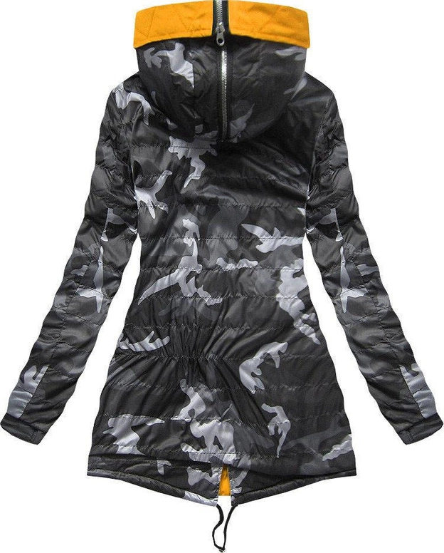 DWUSTRONNA KURTKA Z KAPTUREM ŻÓŁTA (W646)