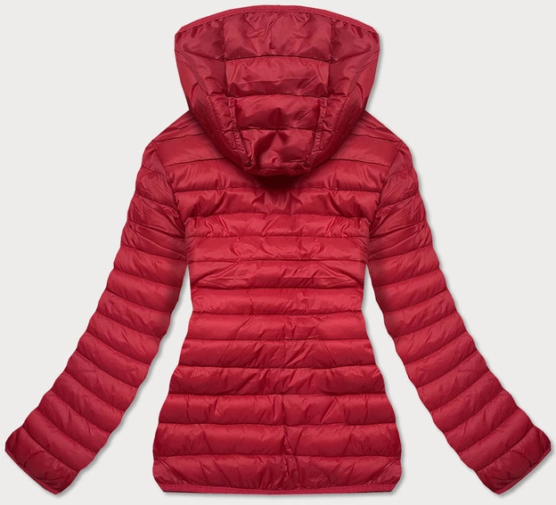 PIKOWANA KURTKA DAMSKA CIEMNOCZERWONA (23036-277)