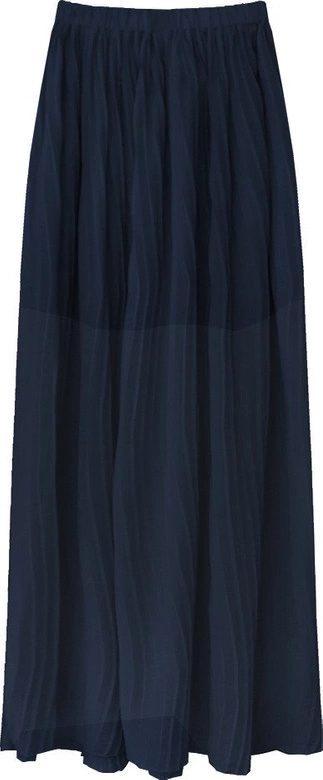 PLISOWANA SPÓDNICA MAXI GRANATOWA (9237)