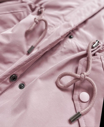 KURTKA - PARKA DAMSKA PUDROWY RÓŻ (RQW-6852)