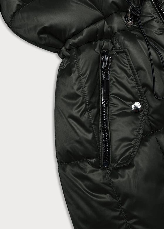 Dopasowana damska kurtka zimowa army S'west (B8207-B8282-11)