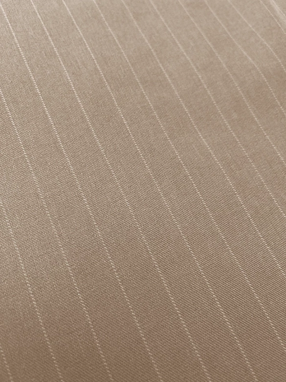 Szerokie spodnie damskie w paseczki ciemny beż (18629)