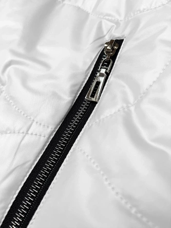 Lekko ocieplana pikowana kurtka damska S'West biała perła (B8242-26)