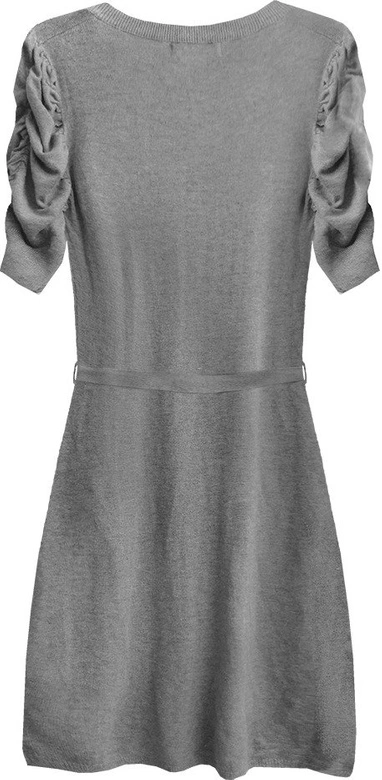 SWETERKOWA SUKIENKA SZARA (X1109X)