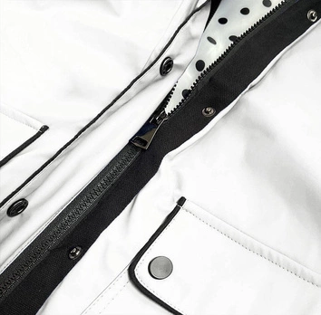 DAMSKA KURTKA WIATRÓWKA BIAŁA (YR2018)