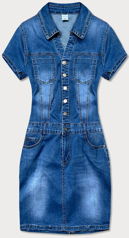 JEANSOWA SUKIENKA PLUS SIZE NIEBIESKA (GD6627)