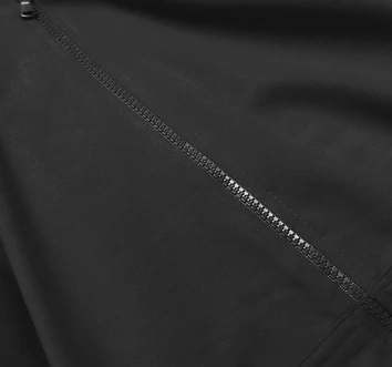 Rozpinana cienka bluza damska z kapturem czarna (W08-3)