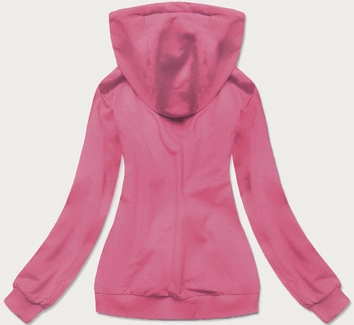 Cienka damska bluza kangurka brudny róż (W06-19-1)