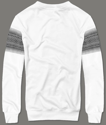 Cienka bluza z nadrukiem biała (8B1103-1)