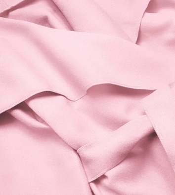 Minimalistyczny płaszcz damski pudrowy róż (747ART)