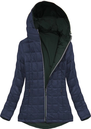 Dwustronna kurtka przejściowa zielono-granatowa (7699)