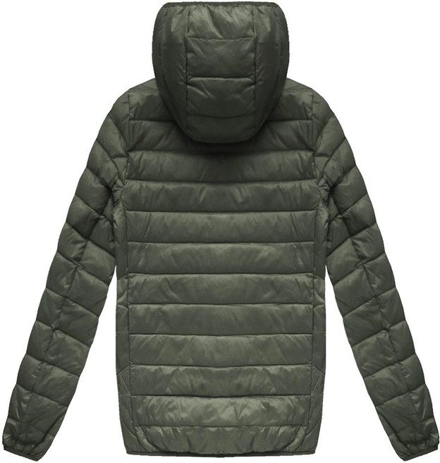 PIKOWANA KURTKA Z PUCHEM NATURALNYM KHAKI (5023)