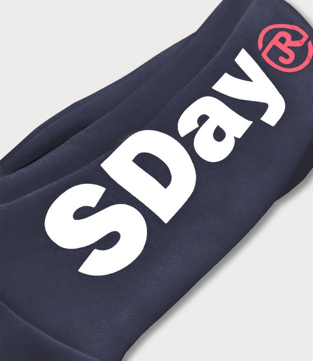 Sportowa bluza damska z lampasami granatowa (26015)