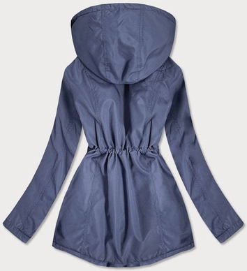 KURTKA DAMSKA Z KAPTUREM NIEBIESKA (B2660-36032)