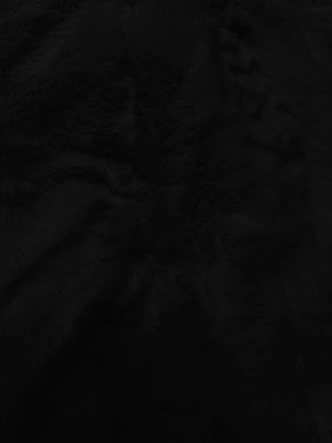 Płaszcz futerko damskie z kołnierzem czarne  (WD2332)