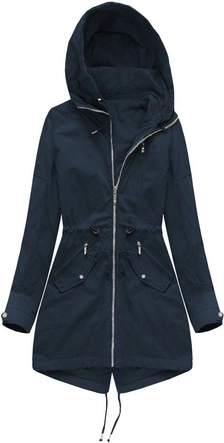 DWUSTRONNA PARKA Z KAPTUREM GRANATOWA (W0231BIG)