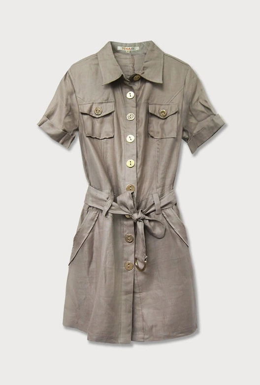 SUKIENKA MINI Z LNU BEŻOWA (2829)