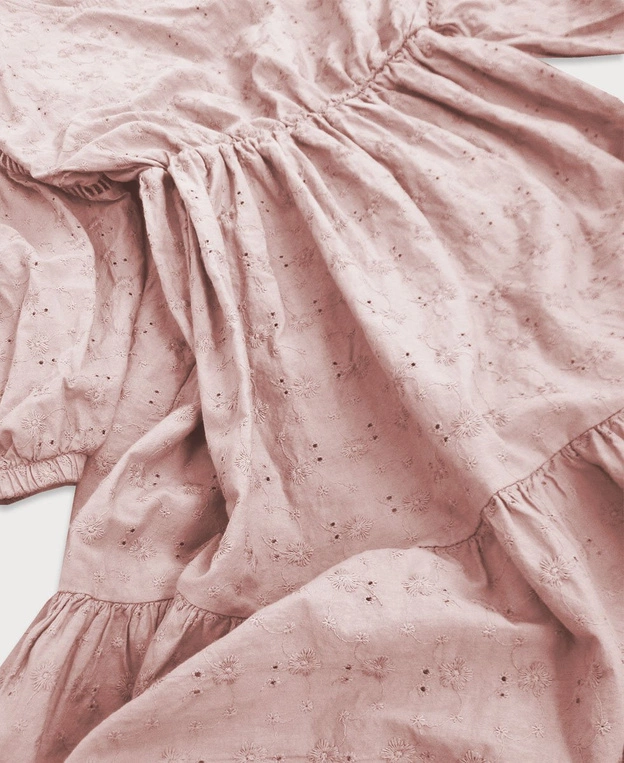 SUKIENKA Z BUFIASTYMI RĘKAWAMI ANTYCZNY RÓŻ (615ART)