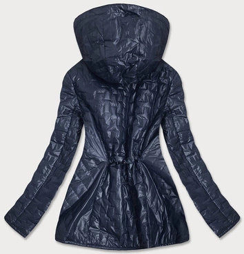 Kurtka damska z ozdobnymi wstawkami granatowa (mm50)