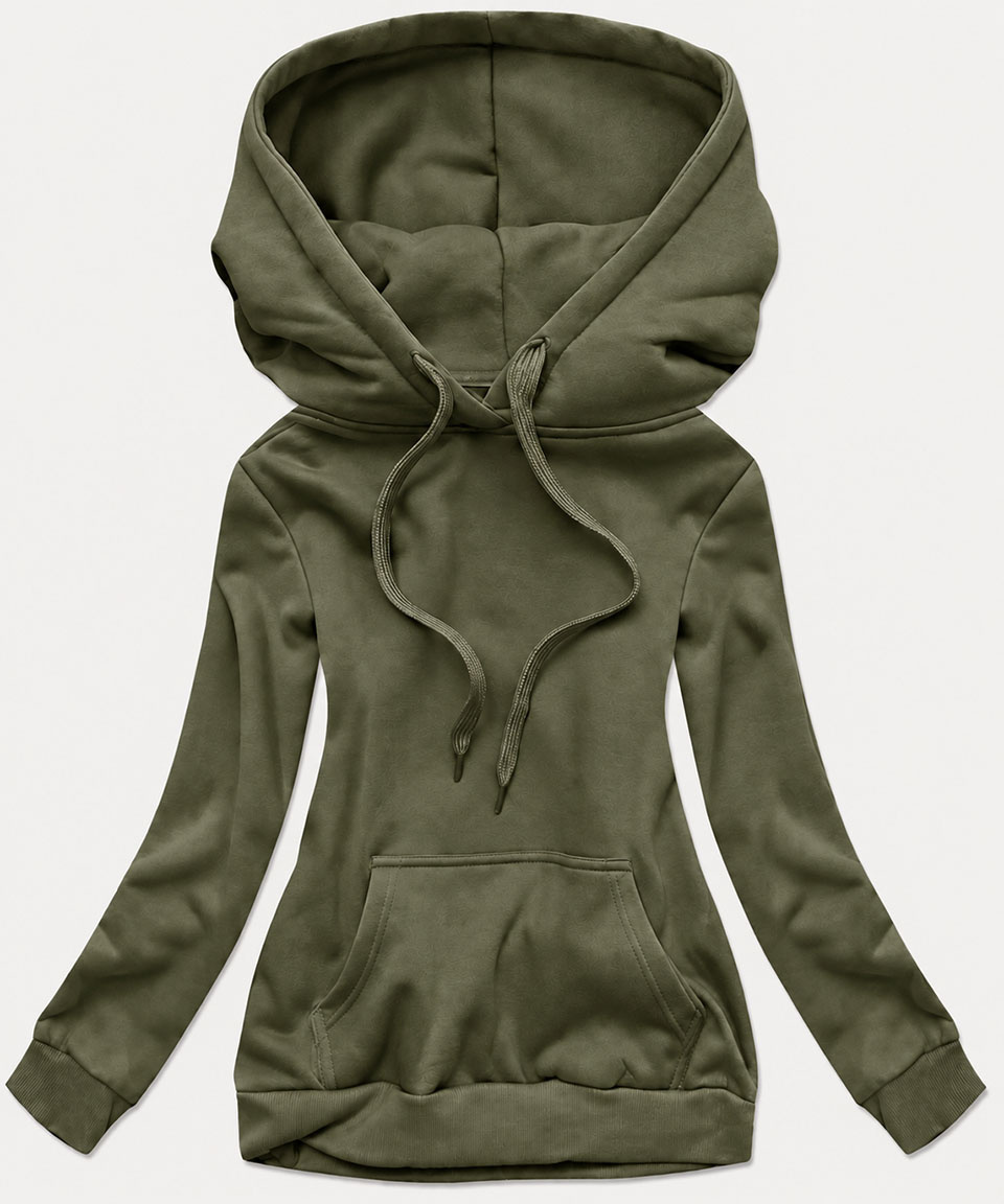 Damska bluza dresowa khaki (W02-29)