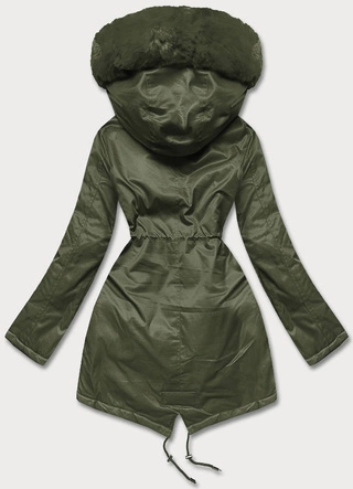 Parka damska z futerkiem army (5m762-136)