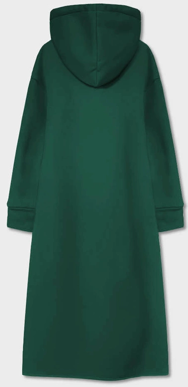 DŁUGA GRUBA SUKIENKA DRESOWA ZIELONA (744ART)