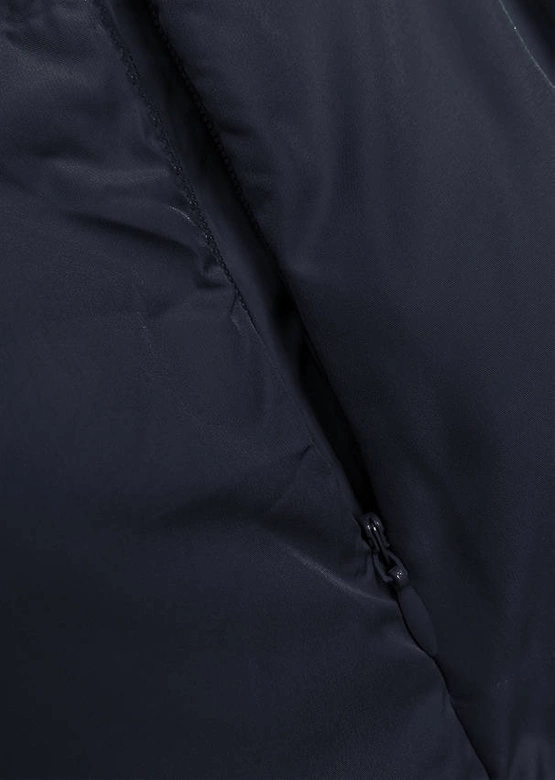 Dwustronny długi bezrękawnik damski granat-czarny (V723)