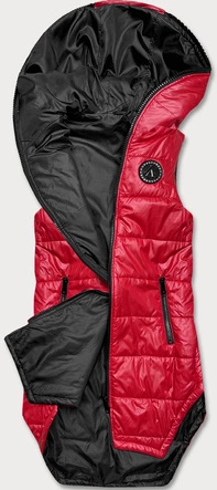 Kamizelka z geometrycznym dołem czerwona (B0122-4)