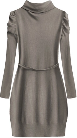 DŁUGI SWETER Z GOLFEM KAKAOWY (1134)