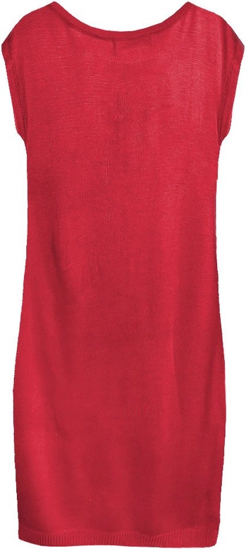 SWETERKOWA SUKIENKA Z CEKINAMI CZERWONA (1170)