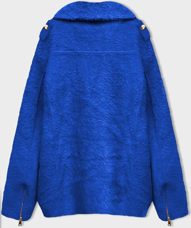 Krótka wełniana kurtka alpaka chabrowa (553)