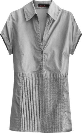 KOSZULA Z ZAKŁADKAMI SZARA (1153)