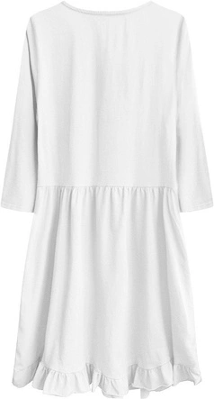 Bawełniana sukienka oversize biała (305art)